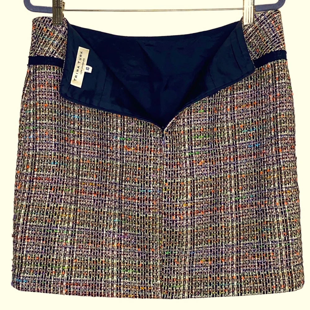 Trina Turk Tweed Preppy Midi Skirt - Picture 3 of 9